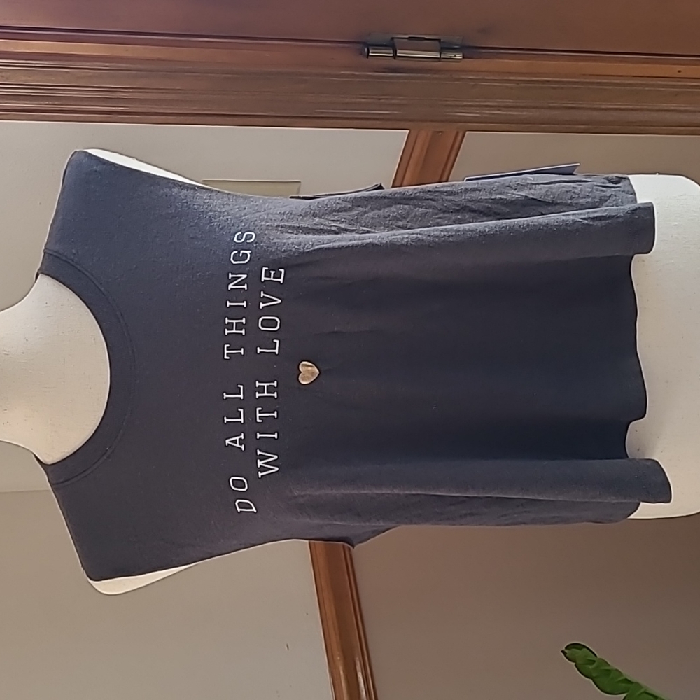 Spiritual Gangster Crop Tank Muscle Tee, Black with Gold, XL, NWT